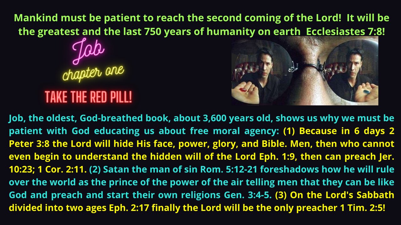 JOB. 3600-YEAR-OLD PROPHECY TO BE PATIENT FOR GOD'S SALVATION FROM FASCISM!