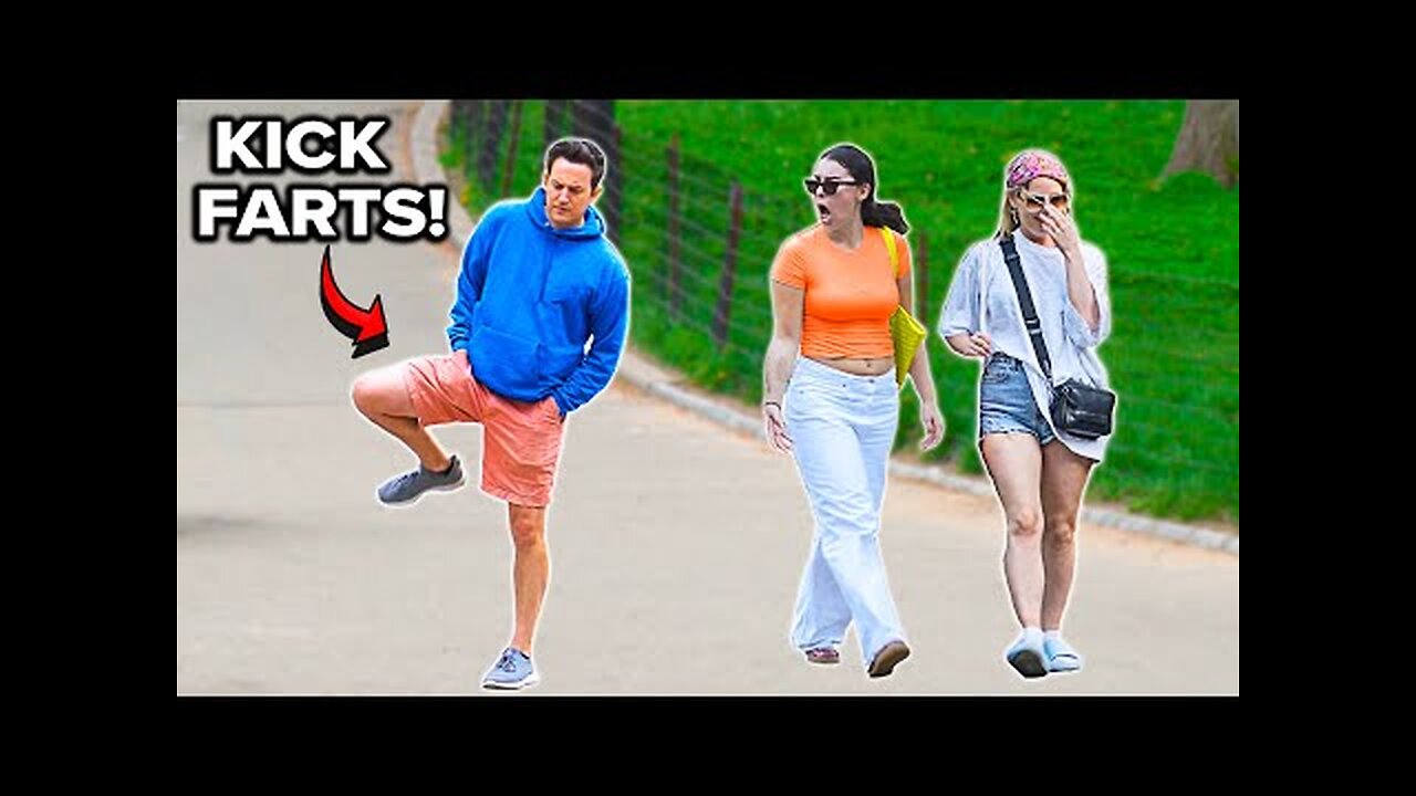 Funny Fart Prank in Central Park! Kicking Farts of FURY!