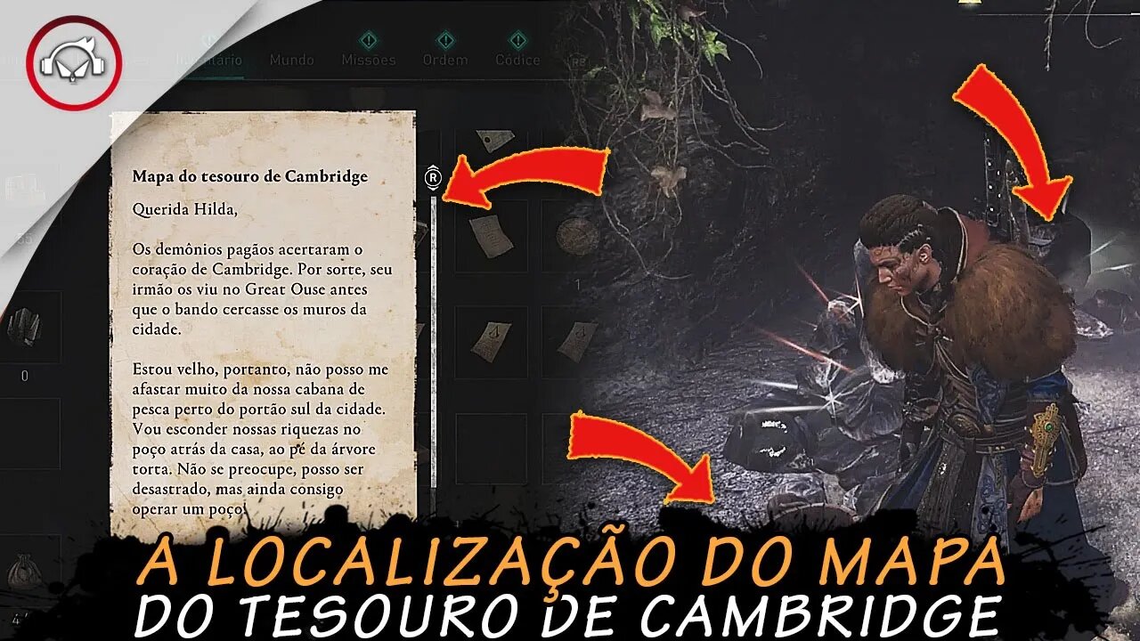 Assassin's creed valhalla, A Localização do mapa do tesouro de Cambridge | super dica PT-BR