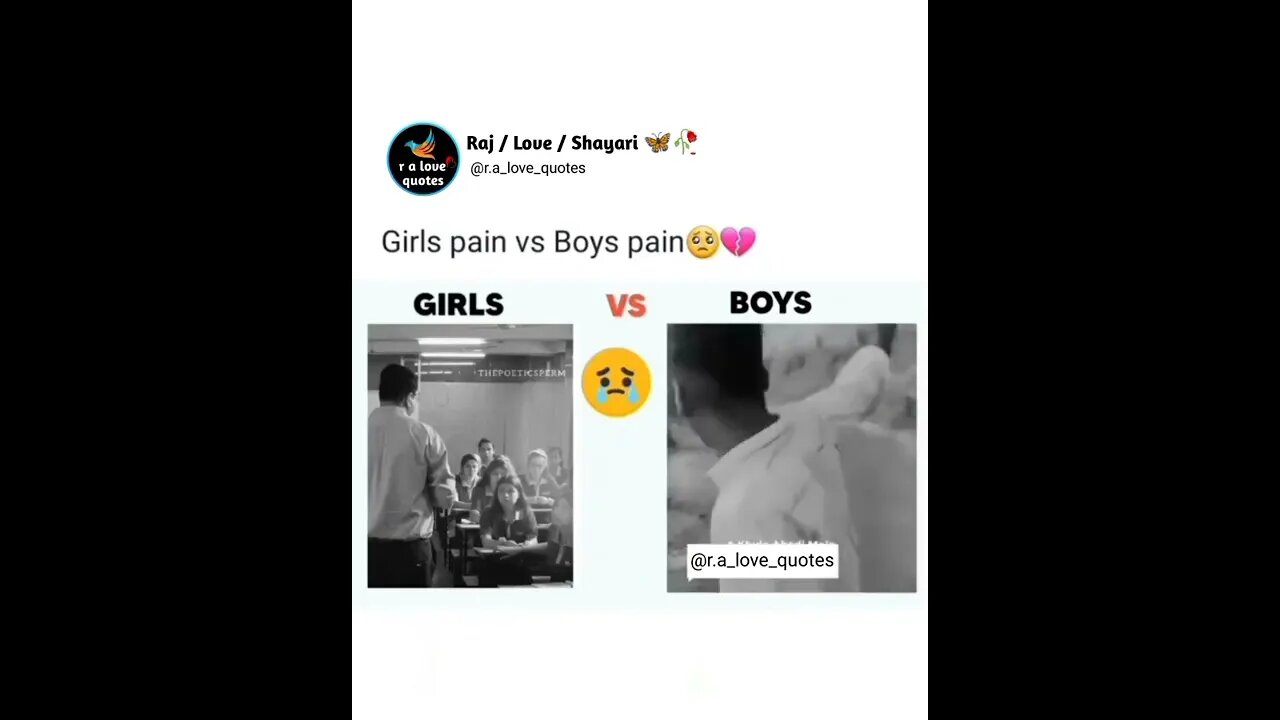 girl pain vs boy pain 😭