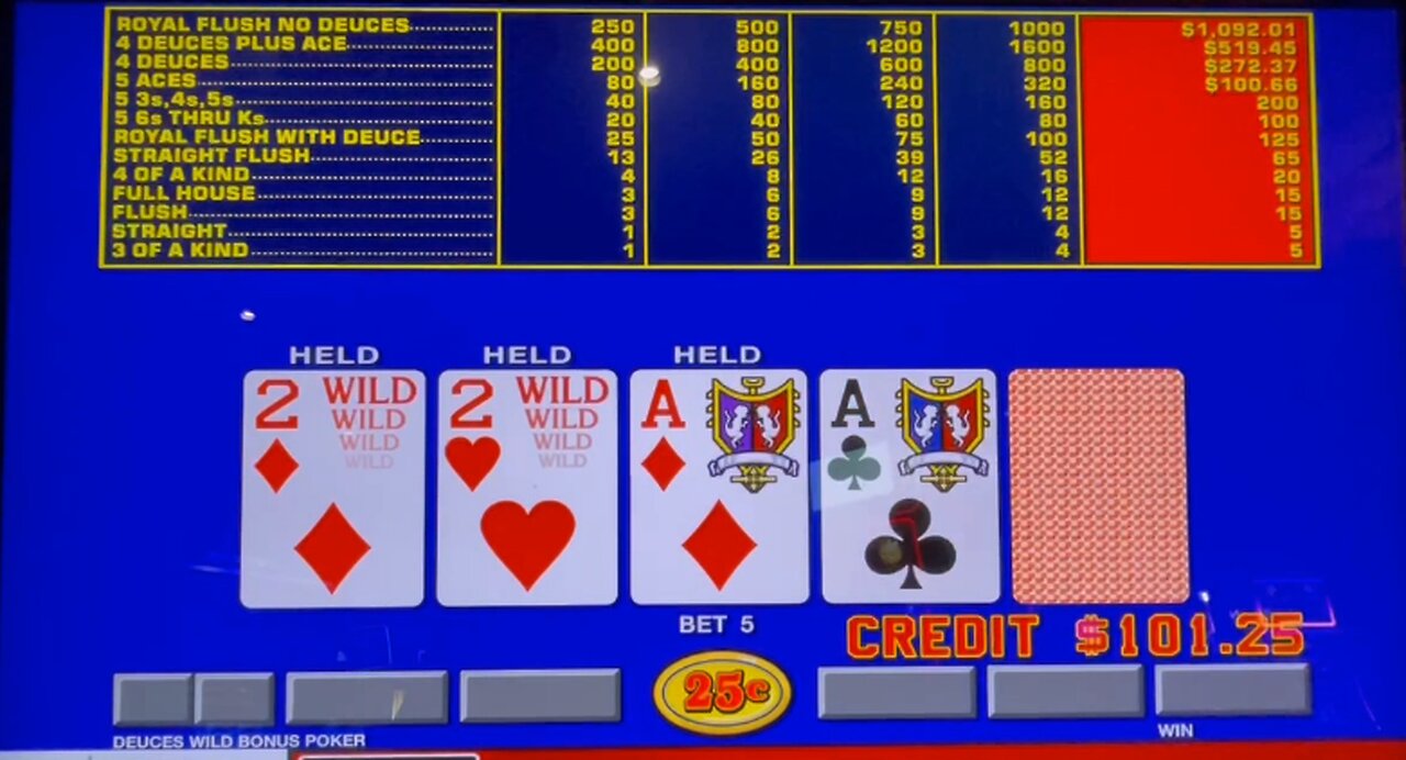 Video Poker: Deuces Wild Bonus Poker Progressive Session!