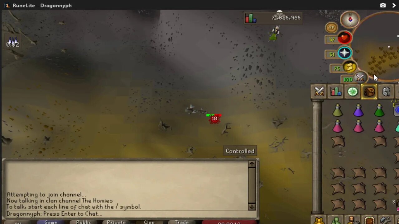 Dragon runs for his life