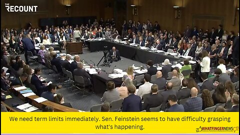 We need term limits immediately. Sen. Feinstein seems to have difficulty grasping what's happening.