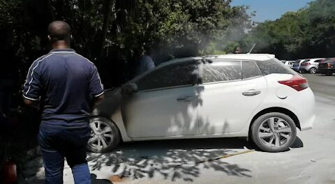 SOUTH AFRICA - Durban - UKZN security building petrol bombed (Videos) (zvy)