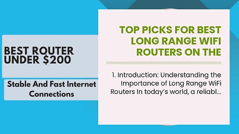 Top Picks for Best Long Range WiFi Routers on the Market