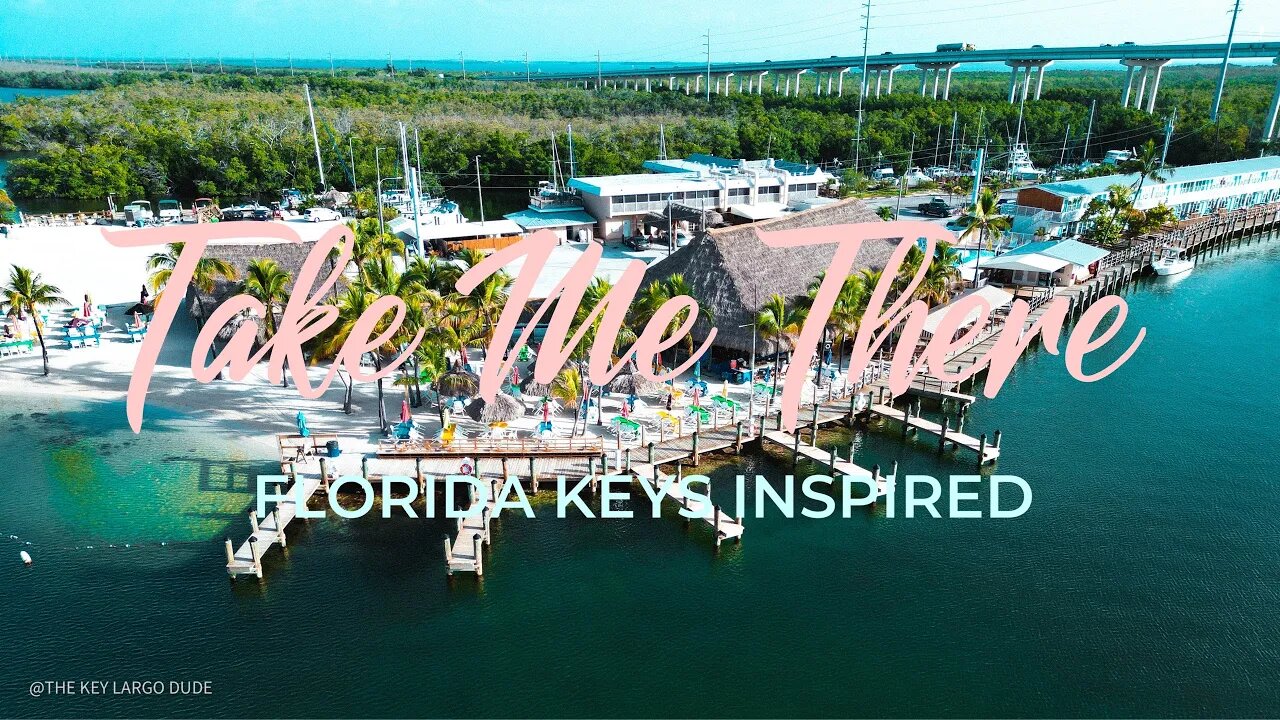 Gilberts Resort, Anchorage Resort and Jewfish Creek Bridge Key Largo Drone 4K