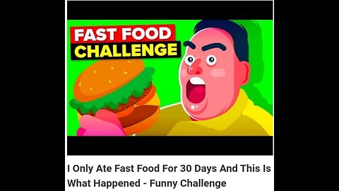 Fast Food Challenge, I Only Ate Fast Food For 30 Days And This Is What Happened, Funny Challenge