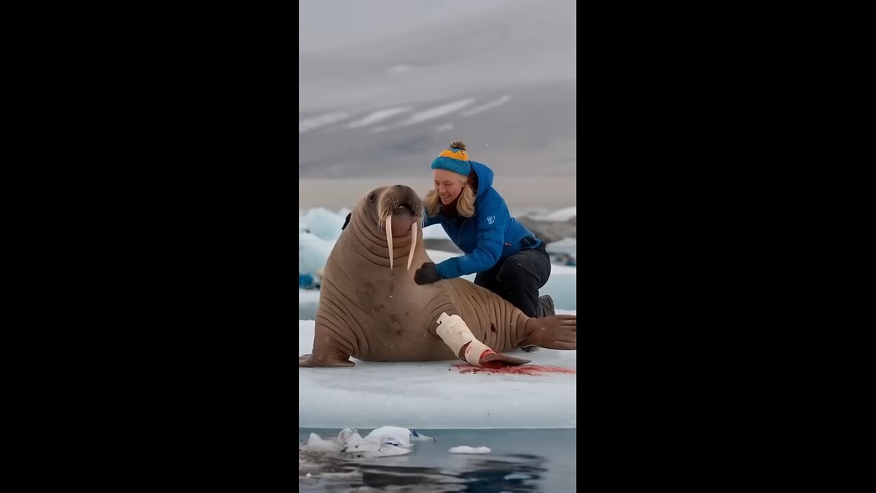 A bear cub pleads with a sailor to save his mother, a bond of love and hope unfolds. #animals