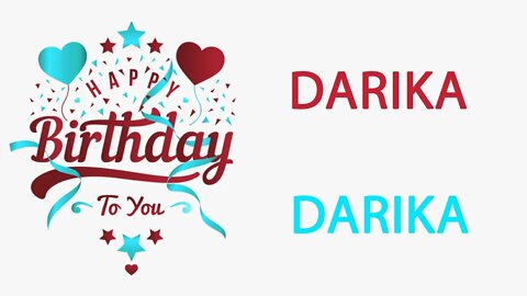 Happy Birthday to Darika - Hindi Birthday Wish From Birthday Bash