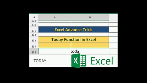 How to Use Today Formula in Excel #today