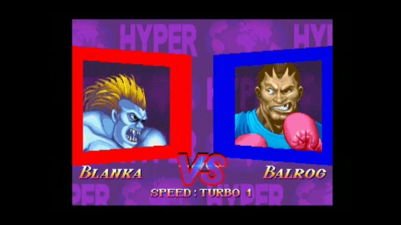 Hyper Street Fighter 2 AI Nerf (PS2) - Blanka (Champ/Dash) - Hardest - No Continues