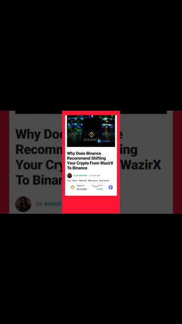 Binance Recommend Shifting Your Crypto From WazirX To Binance #cryptomash @ilmeaalim @waqarzaka
