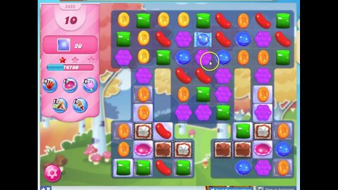 Candy Crush Level 2422 Audio Talkthrough, 2 Stars 0 Boosters