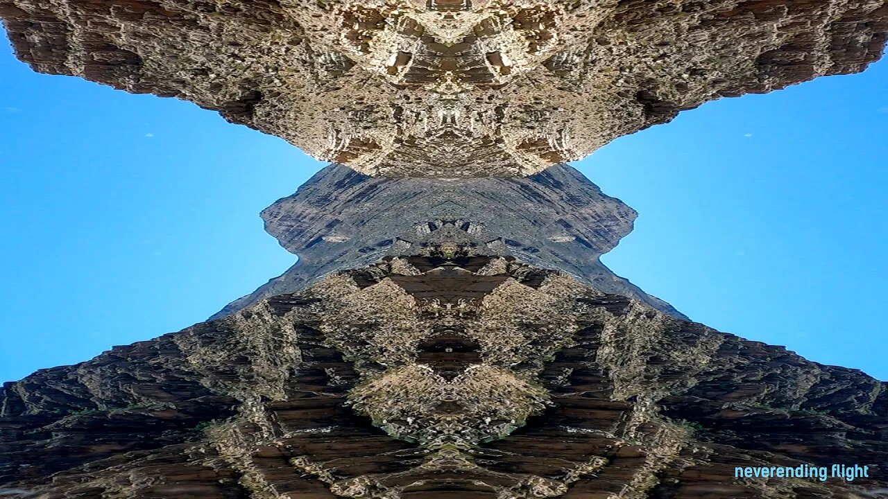 The Mirror 2: Futuristic 3D-fractal-like creation made from a car dashboard video & simple effect.