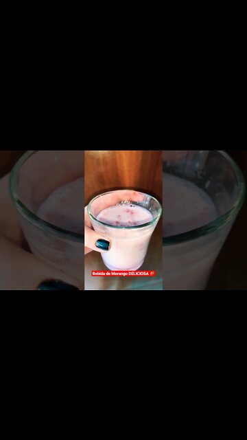 BEBIDA DE MORANGO DELICIOSA 🍓😋 | Receitas #Shorts