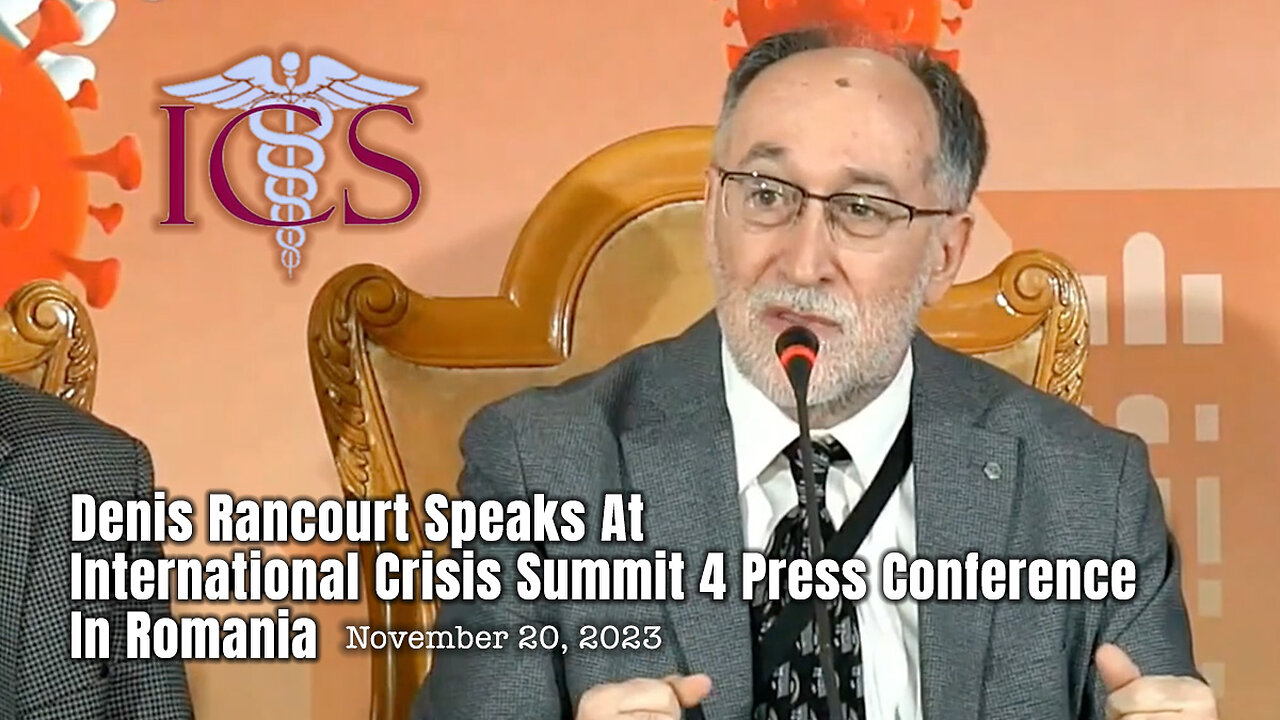 Denis Rancourt Speaks At International Crisis Summit 4 Press Conference In Romania (11/20/23)
