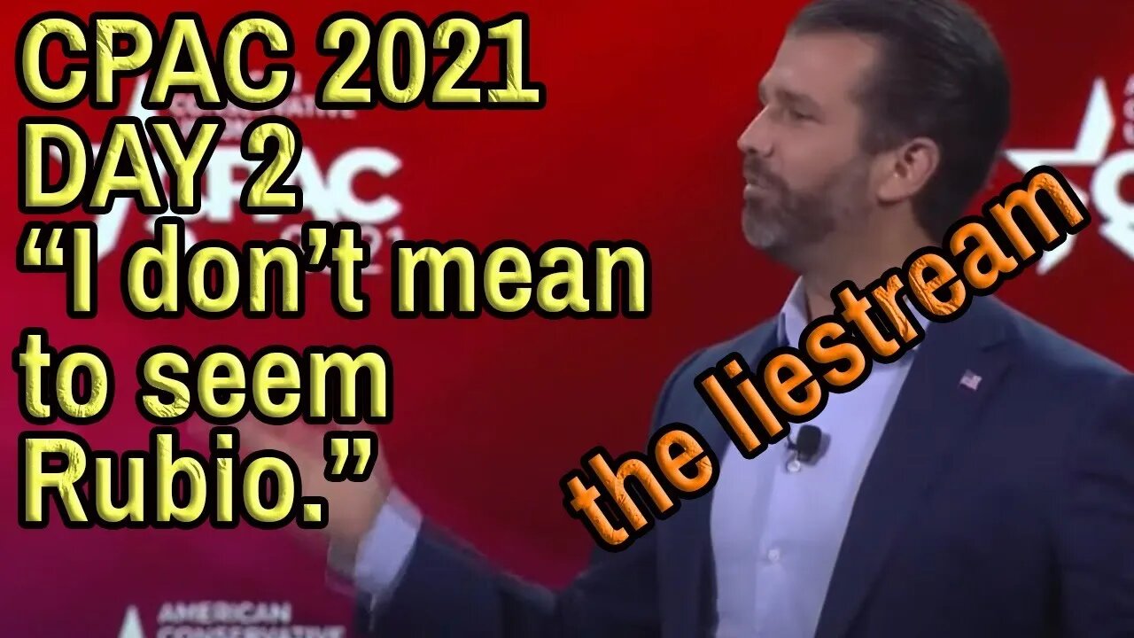 LIVE: DAY 2 OF TWITTER COMPLAINTS AT CPAC on the LieStream. Come Chat.