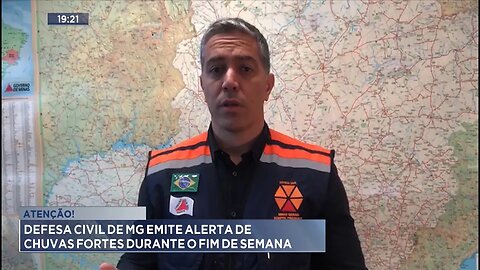 Atenção: Defesa Civil de MG Emite Alerta de Chuvas Fortes durante o Fim de Semana.