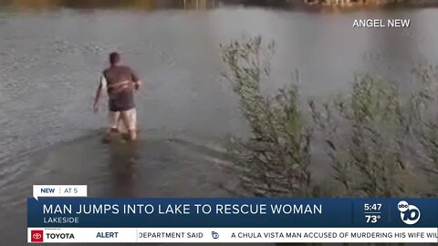 Caught on video: good Samaritan jumps into Lindo Lake to rescue drowning woman