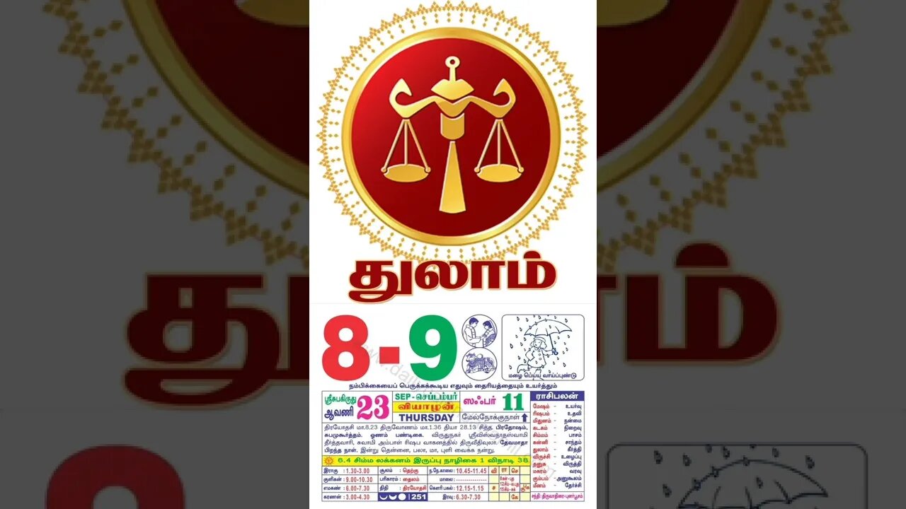 துலாம் || இன்றைய ராசிபலன் || 08|09|2022 வியாழக்கிழமை