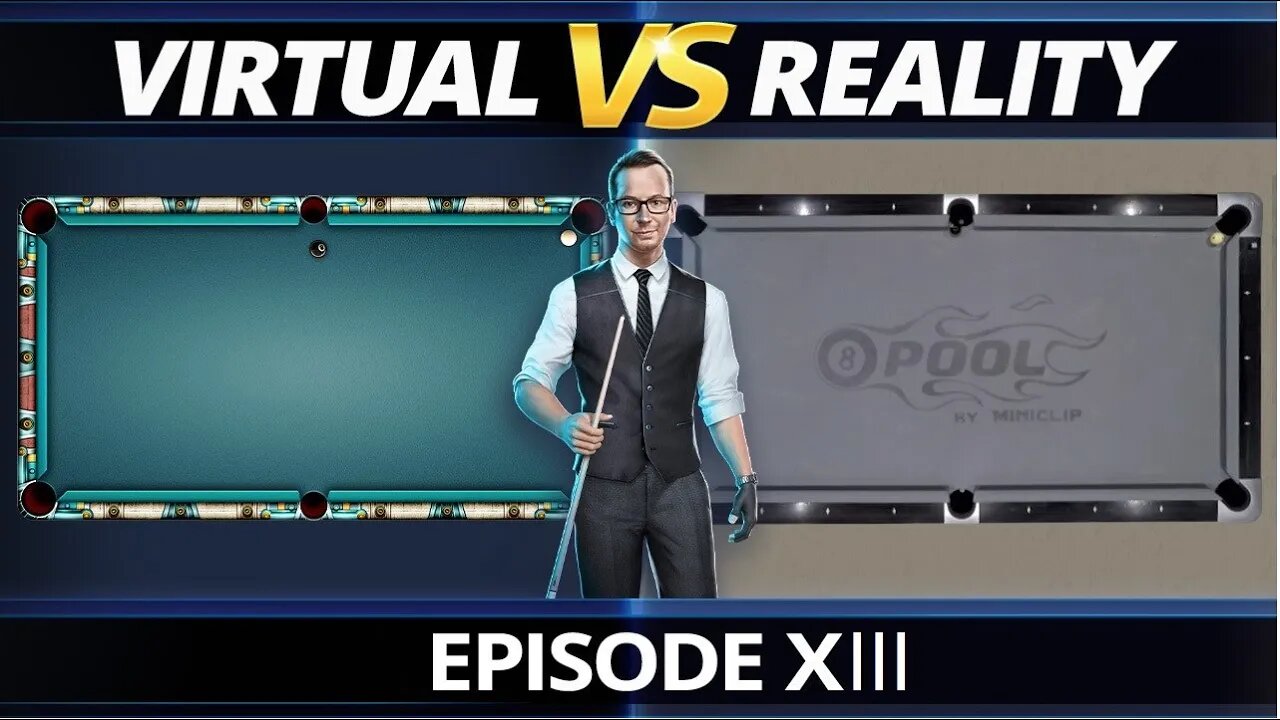 VIRTUAL VS REAL - 8-BALL POOL TRICKSHOTS - Ep 13!!!