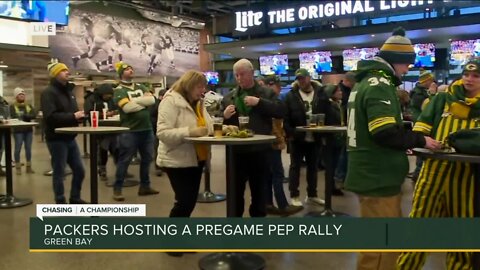 Packers host pregame pep rally in Green Bay ahead of Saturday's game
