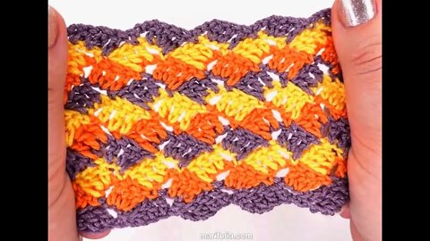 How to crochet cross hatch stitch for jacket or blanket simple tutorial by marifu6a