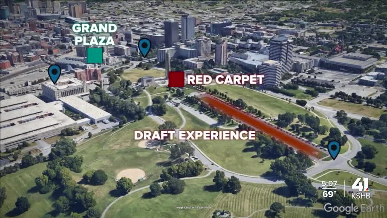 KSHB 41 walks through preliminary map of 2023 NFL Draft grounds in Kansas City, Missouri