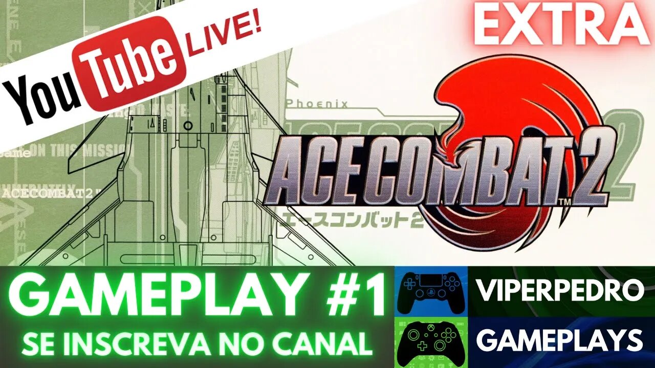 [LIVE] Ace Combat 2 (PlayStation) | BORA INICIAR O EXTRA MODE | Gameplay #1