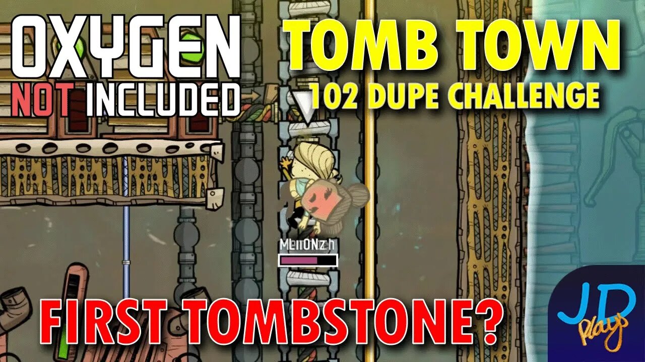 The First Death is? ⚰️ Ep 13 💀 Oxygen Not Included TombTown 🪦 Survival Guide, Challenge