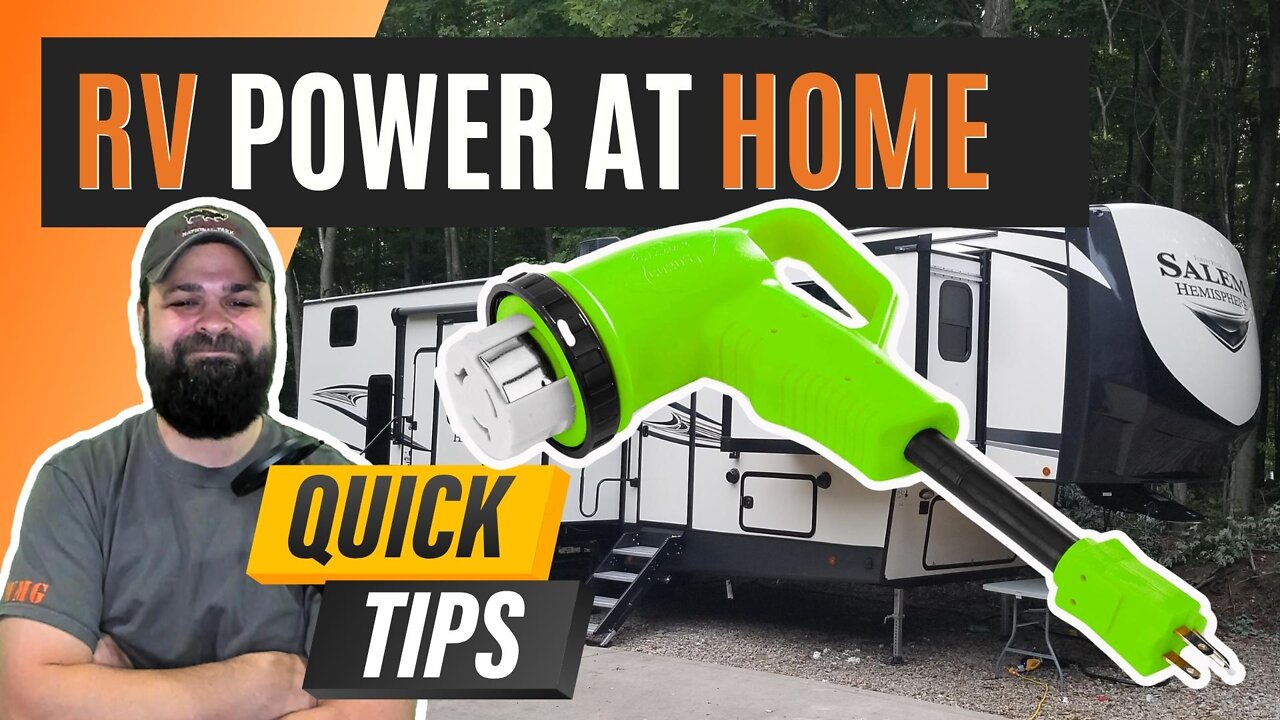 Power your RV at HOME without using a 50 or 30 amp power cable