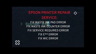 Epson Eco Tank Series waste ink pads resets ET 4550