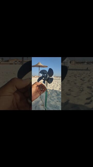 Seeee The Fast Rotating Wind Turbine LED Lights Close Up