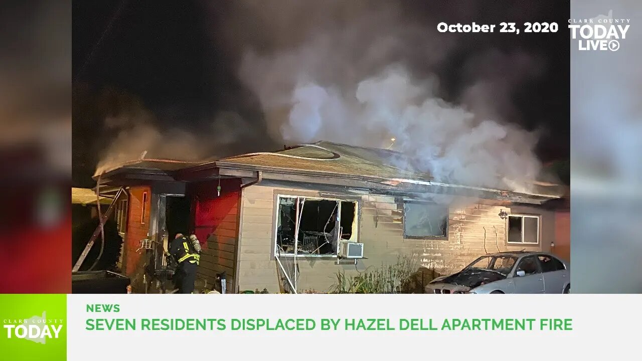 Seven residents displaced by Hazel Dell apartment fire