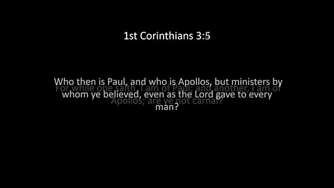 1st Corinthians Chapter 3