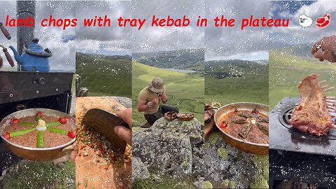 lamb chops with tray kebab in the plateau_🐑🥩