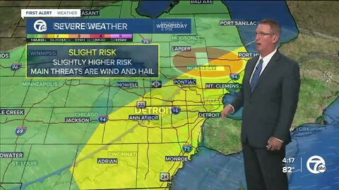 Storms Tue. night and Wed.