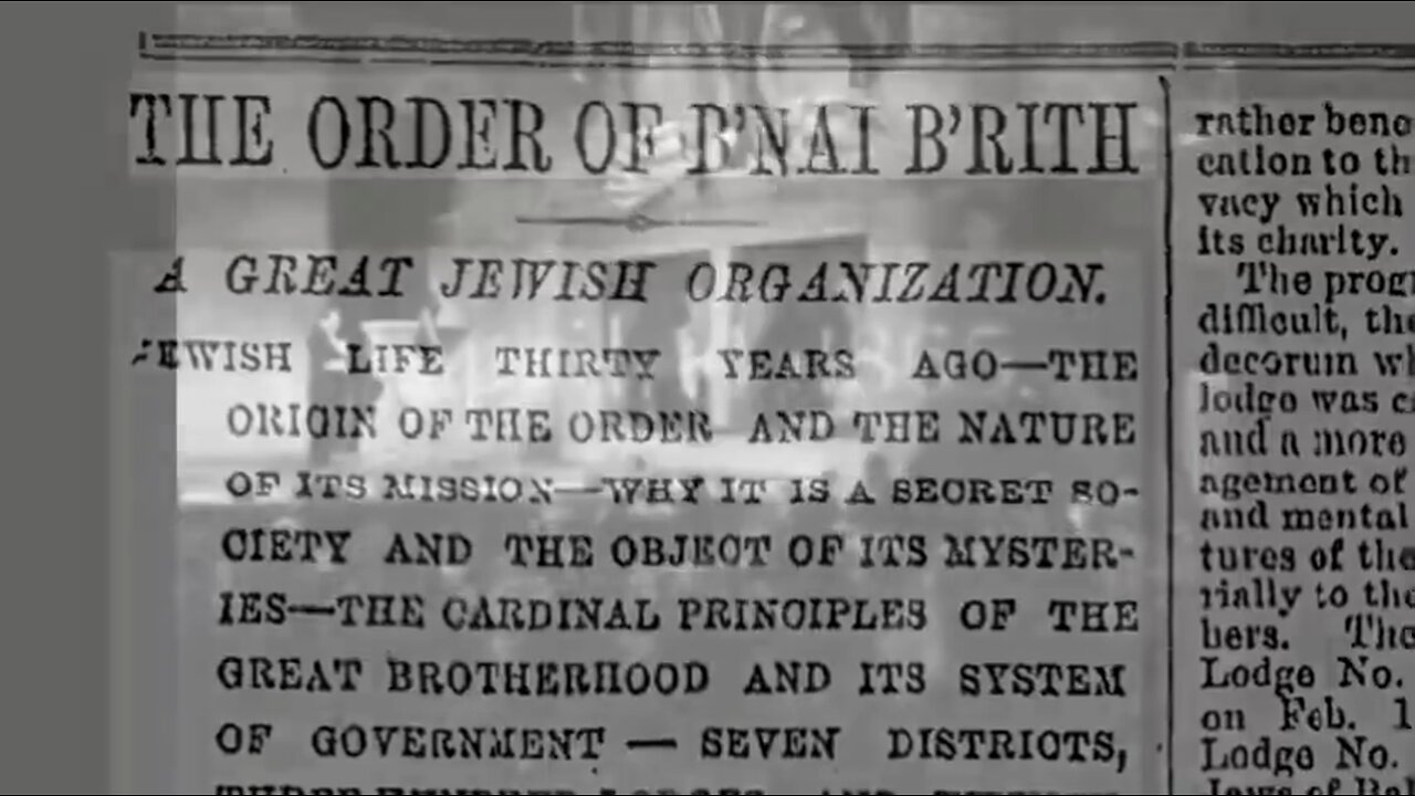 B'NAI B'RITH And The ADL