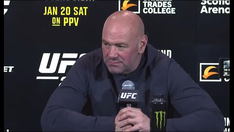 Commie reporter in Canada tries to ask Dana White a question