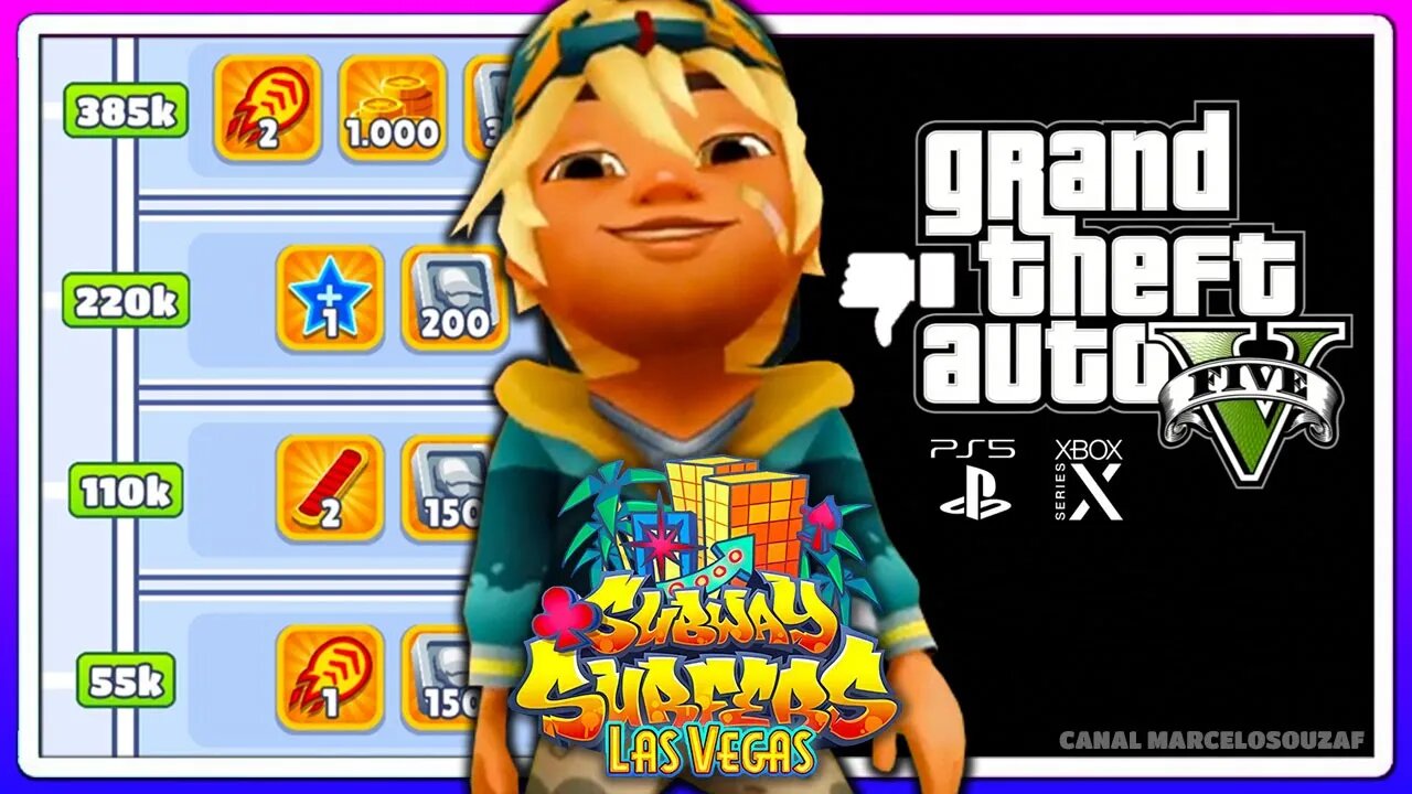 Subway Surfers Las Vegas 2021 | Dislikes no 2º Remaster do GTA 5 | Recorde com Alexandre