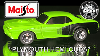 “PLYMOUTH HEMI CUDA”- in Green- Model by Maisto