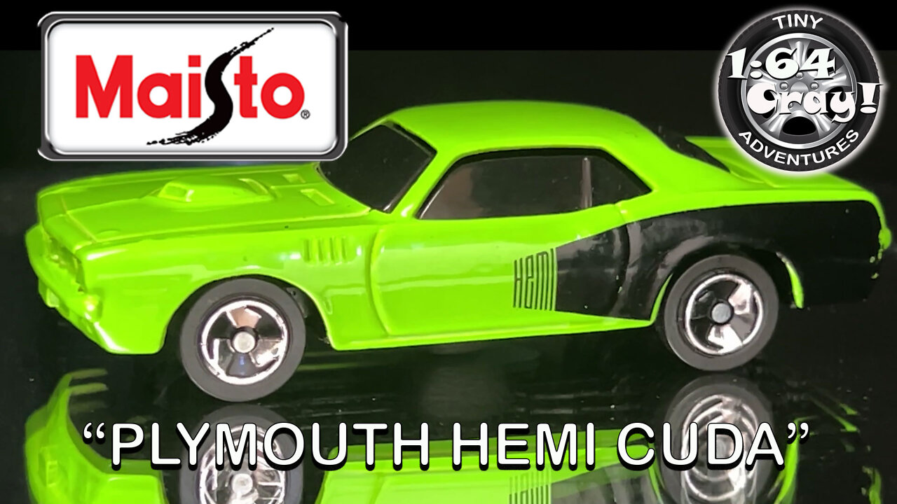 “PLYMOUTH HEMI CUDA”- in Green- Model by Maisto