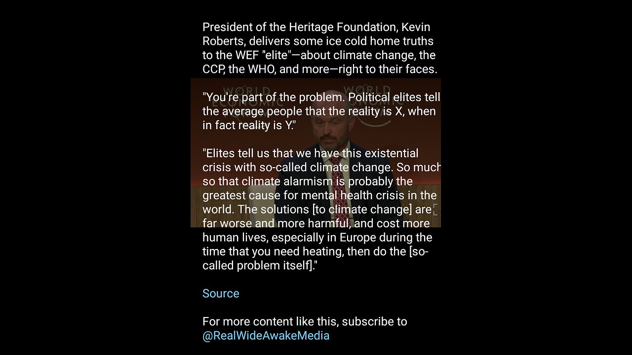 News Shorts: Kevin Roberts versus WEF