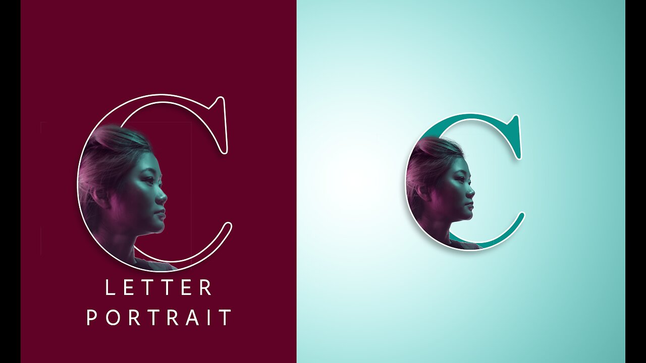 Letter C Portrait Design Tutorial in Photoshop ad design