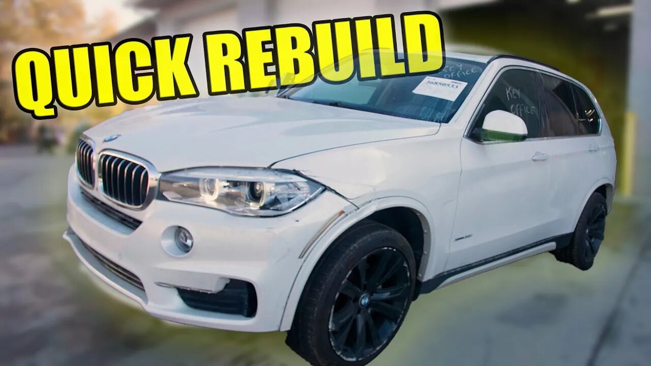 Can we Rebuild this Totaled BMW X5 in TWO DAYS?