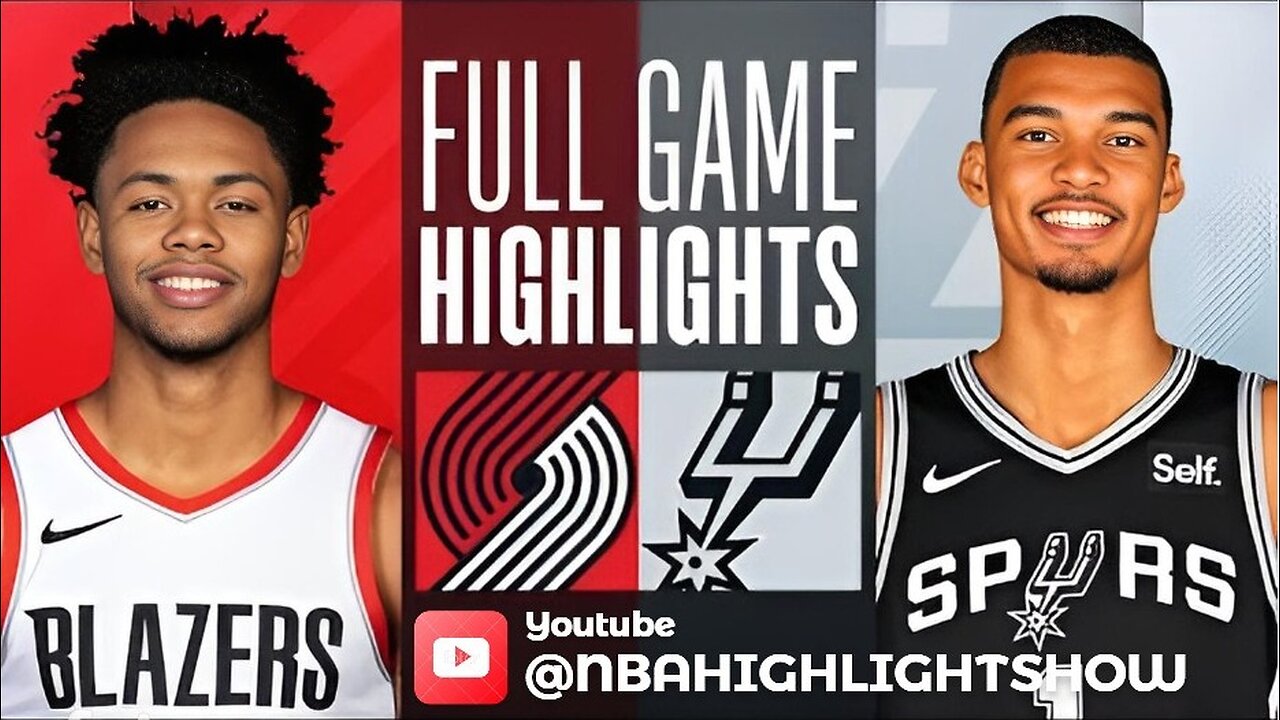 San Antonio Spurs vs Portland Trail Blazers Full Game Highlights | Jan 26 | 2024 NBA Season