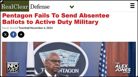 ELECTION TREASON: Pentagon Blocks Active Duty Military From Participating In Election While