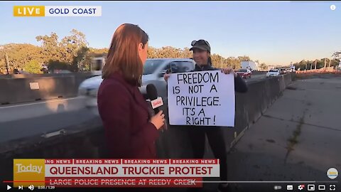 Protester crashes reporter’s live TV cross | Today Show Australia