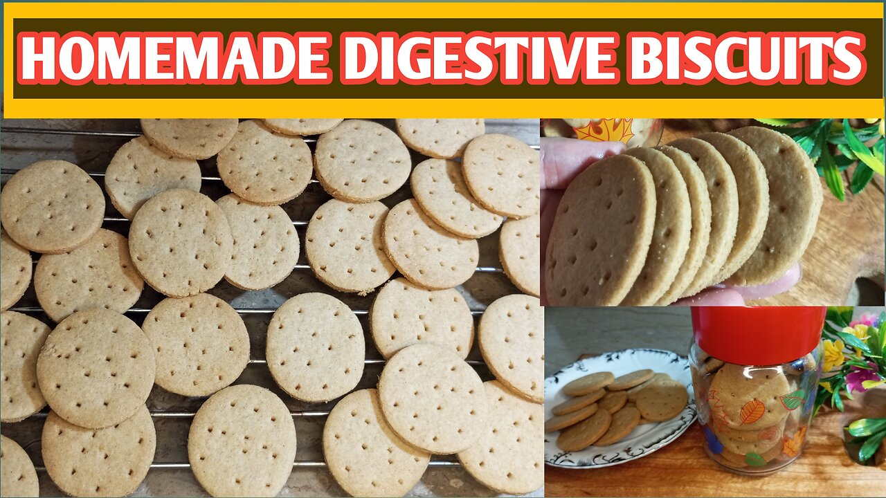 Home made Digestive biscuits recipe|| Home made biscuits||