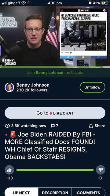 Benny Johnson 23/01/2023 Joe Biden